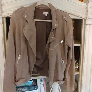 Faux Suede Moto Jacket by Pixley